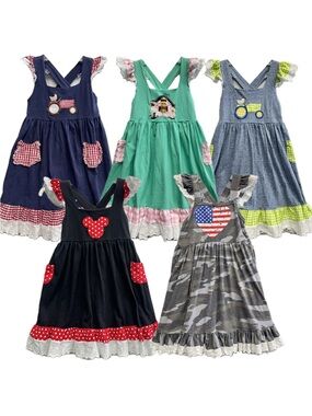 Ruffle Girl Spring/Summer Dress Bundle Size 7